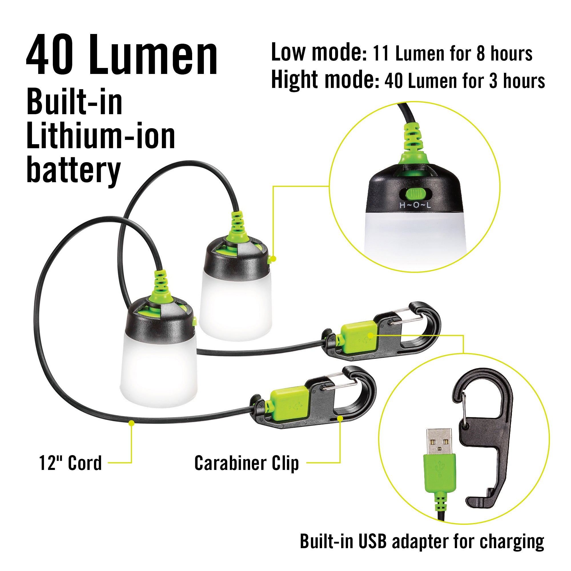 Lumavine Mini LED Lantern - 2 Piece Set
