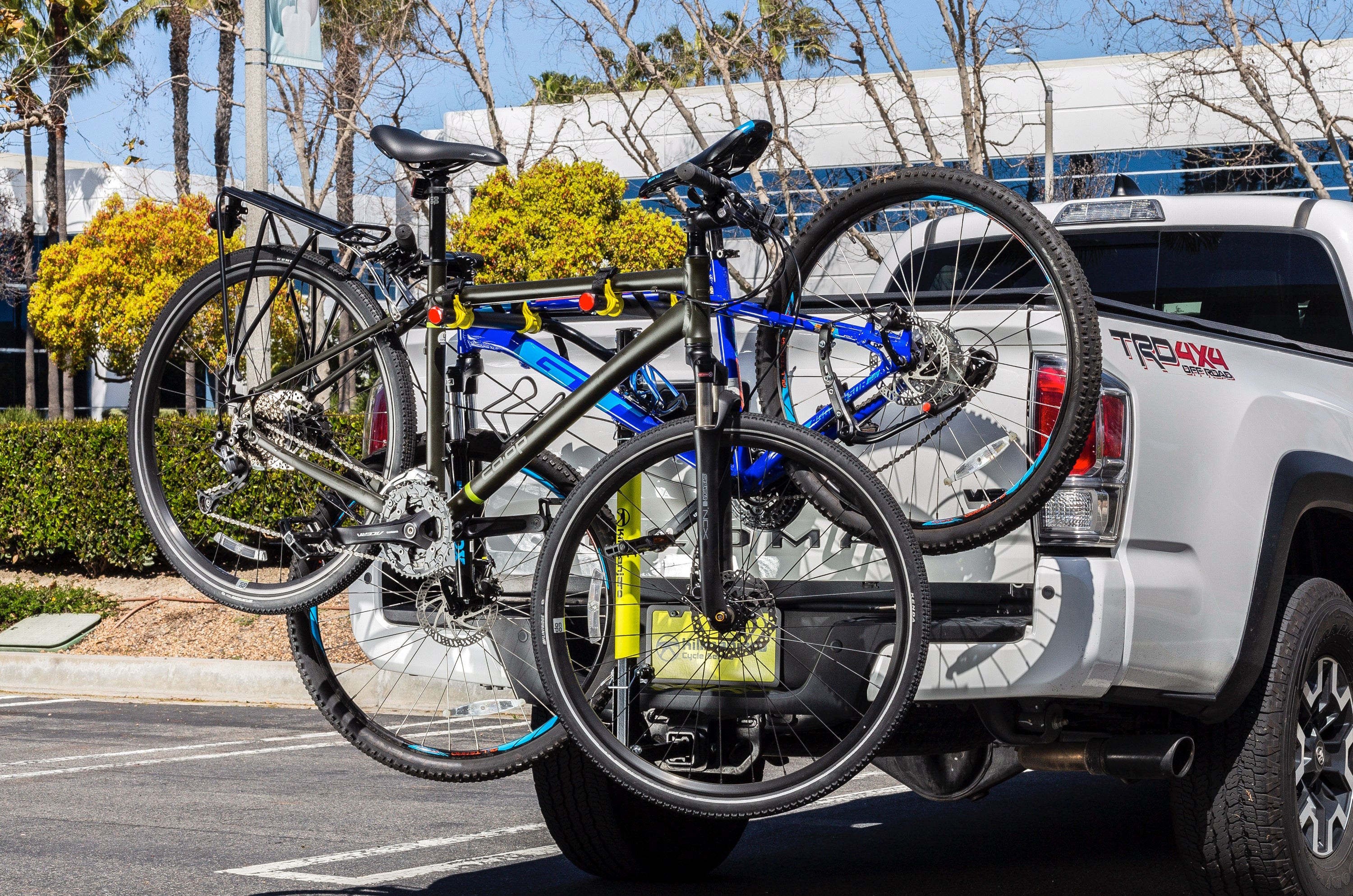 2 Bike Hitch Mounted Hanging Bike Rack