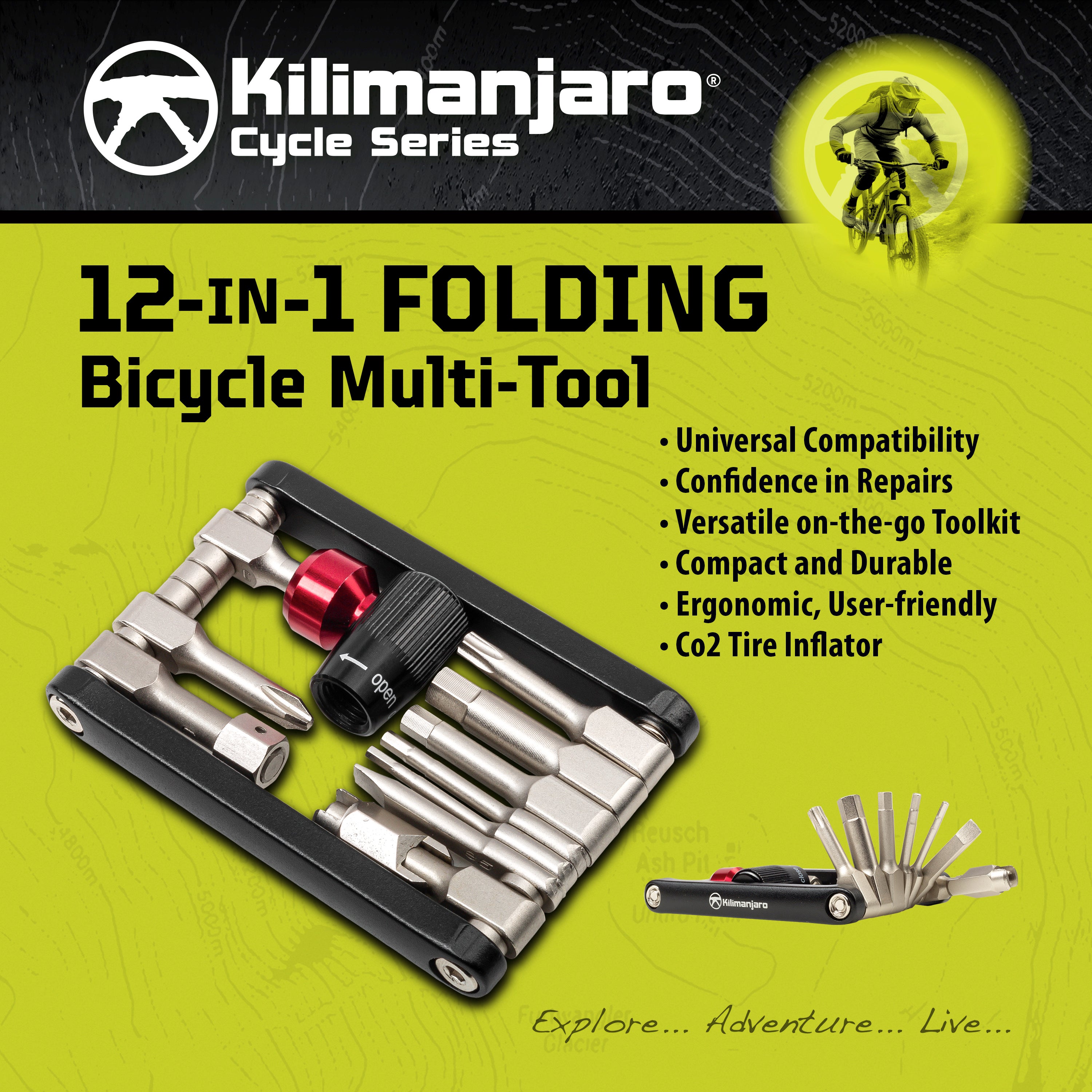 12-in-1 Folding Bicycle Tool