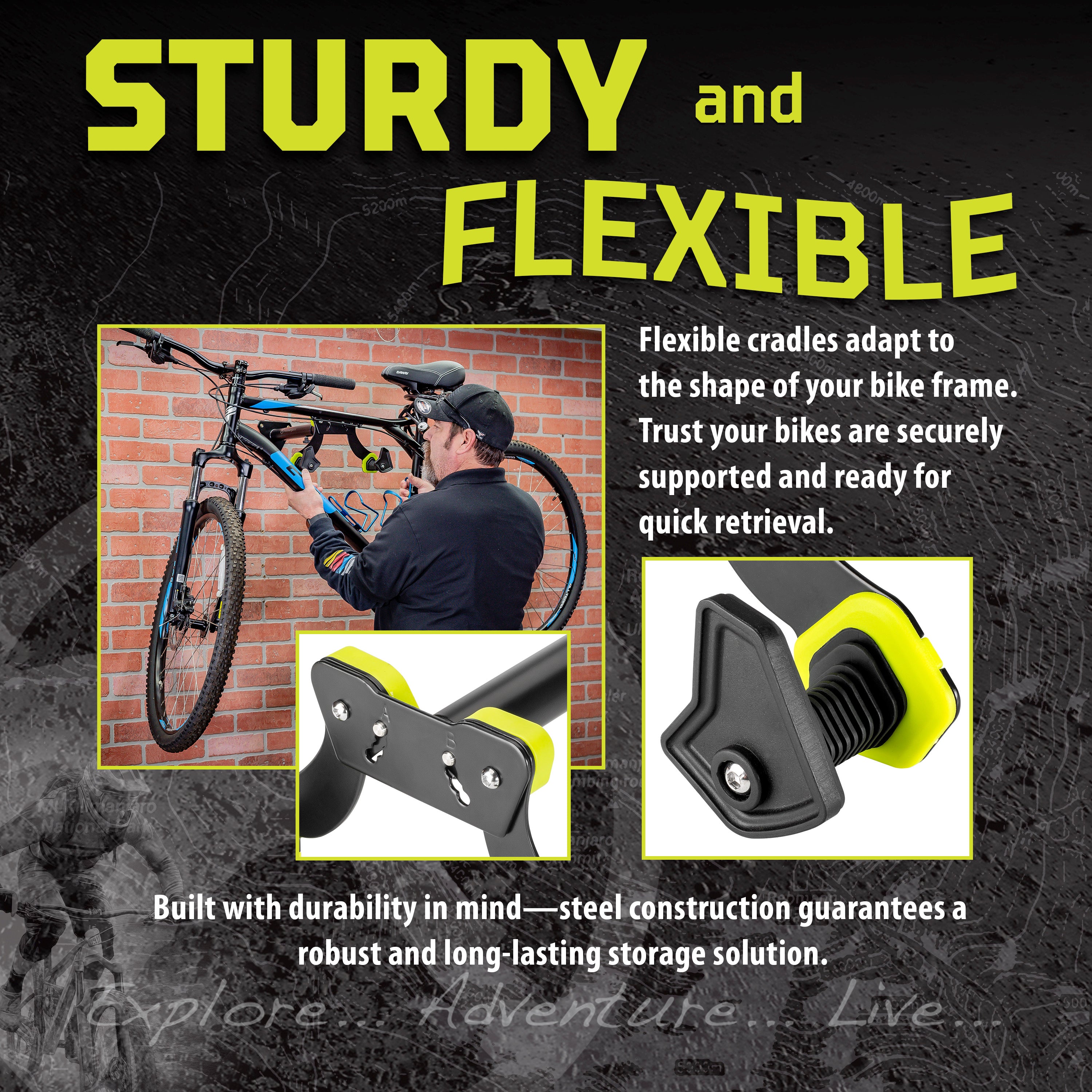 Wall Mount Bicycle Garage Storage