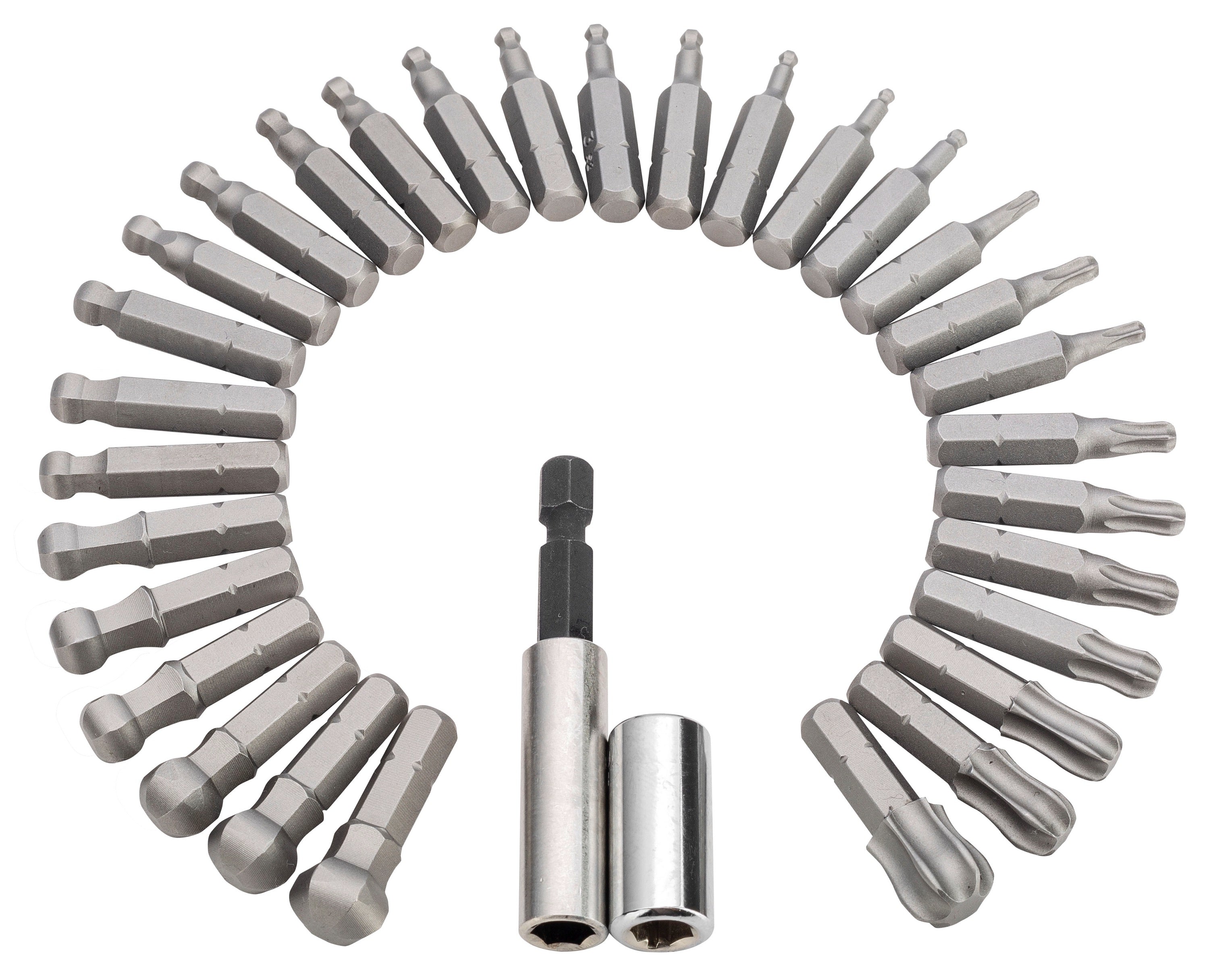 32 Piece 1/4-Ich Drive Ball Head Bit Set