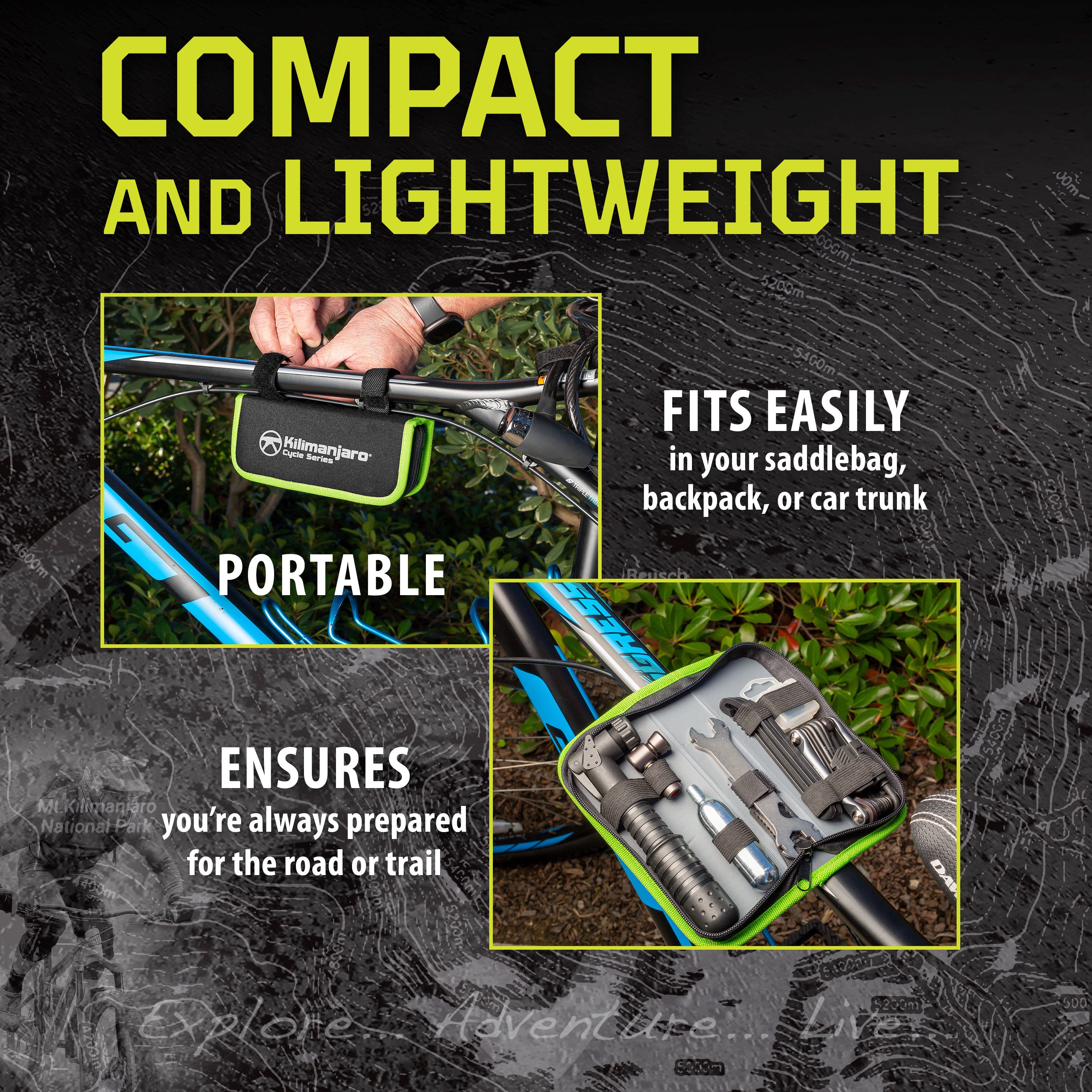 40 Piece Bike Tool Repair Kit in Folding Case