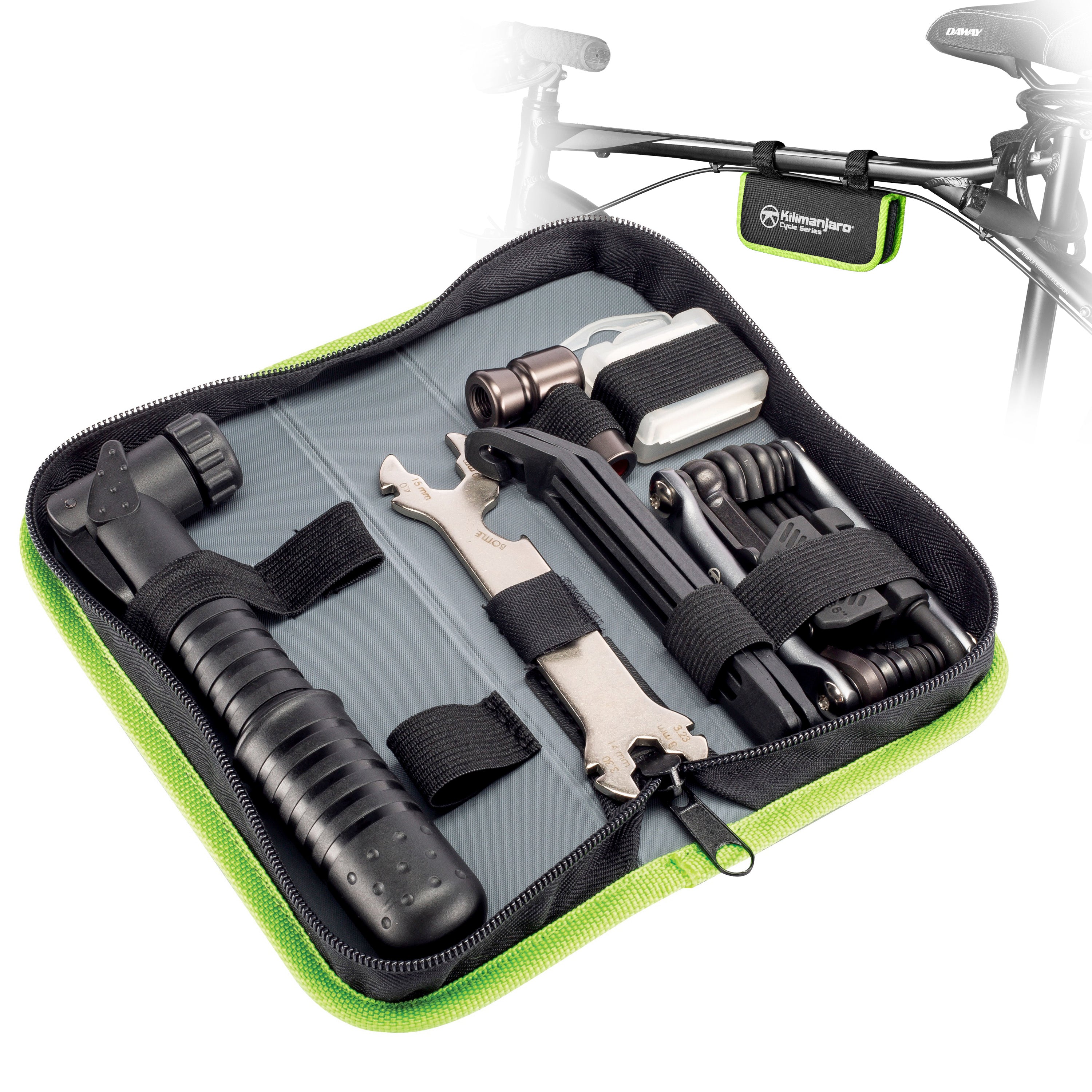 40 Piece Bike Tool Repair Kit in Folding Case
