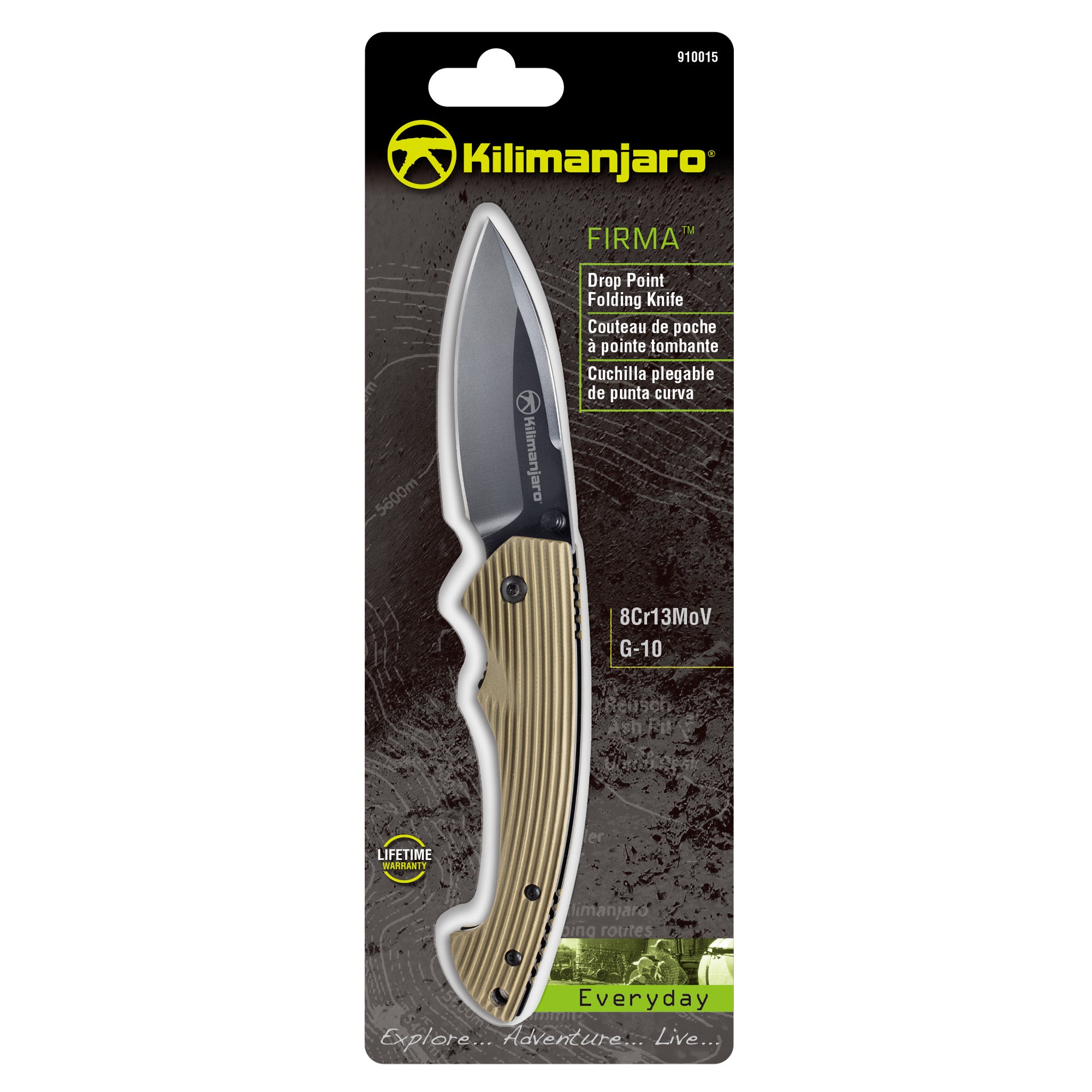 Firma 8 in. Folding Knife - Black Satin Blade