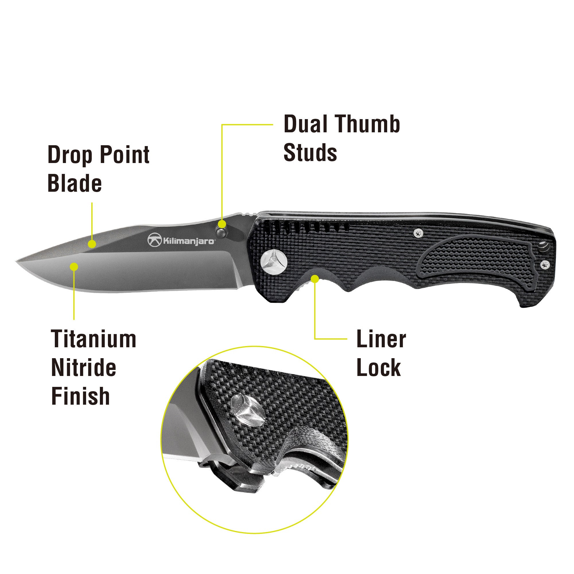 Annex 8 in. Folding Knife - Drop Point Blade