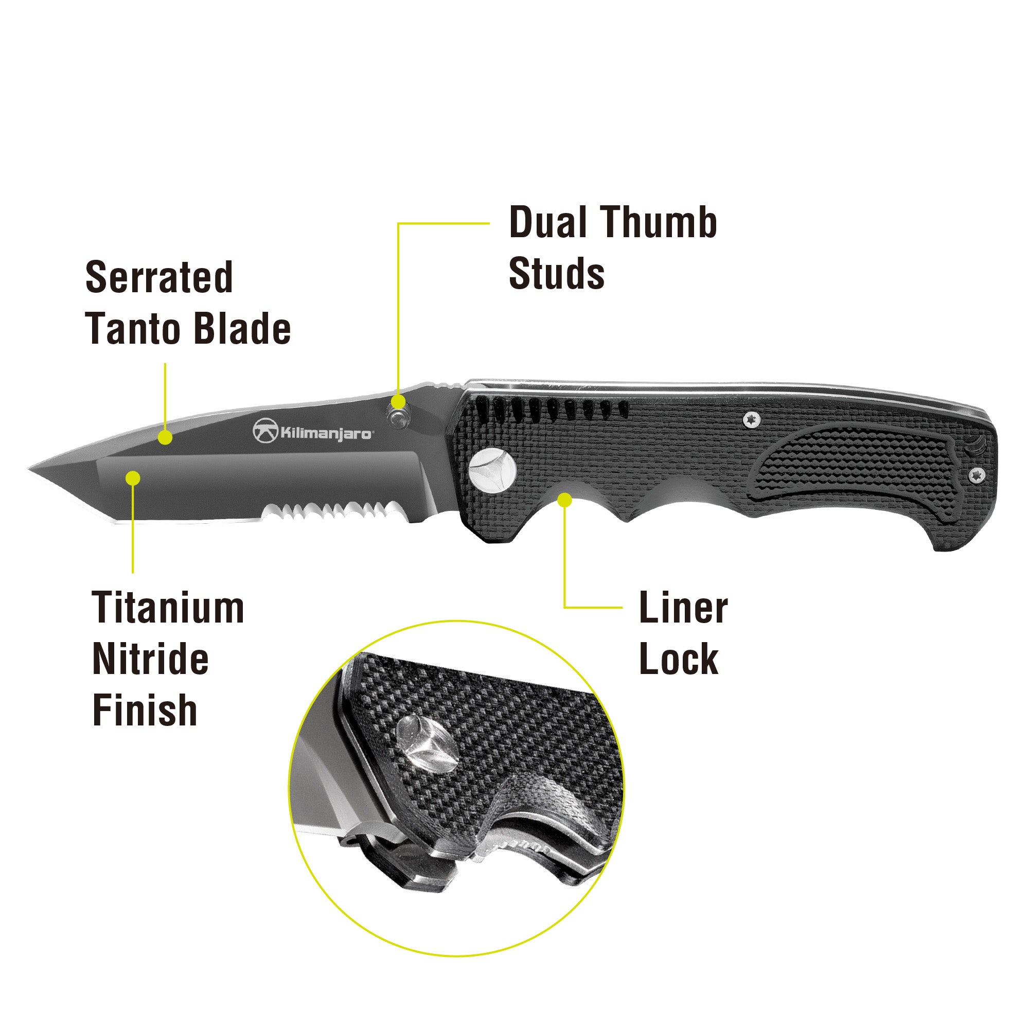 Annex 8 in. Folding Knife - Tanto Blade