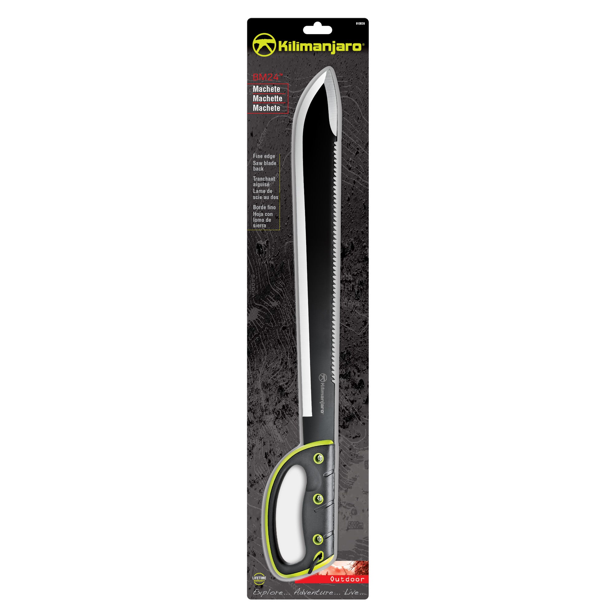 24 in. Machete - Serrated Back