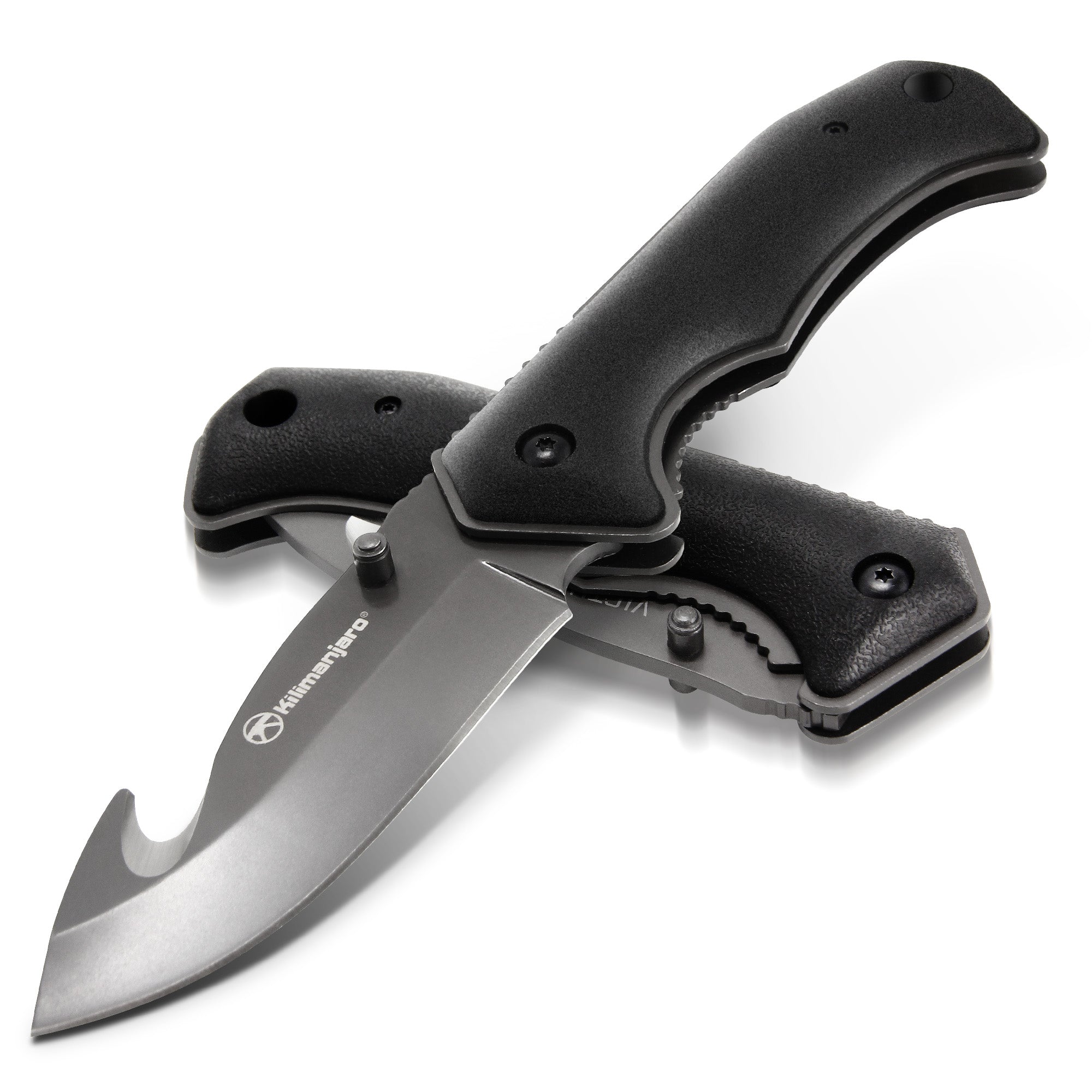 Victus 8 in. Folding Knife - Gut Hook Blade - Black