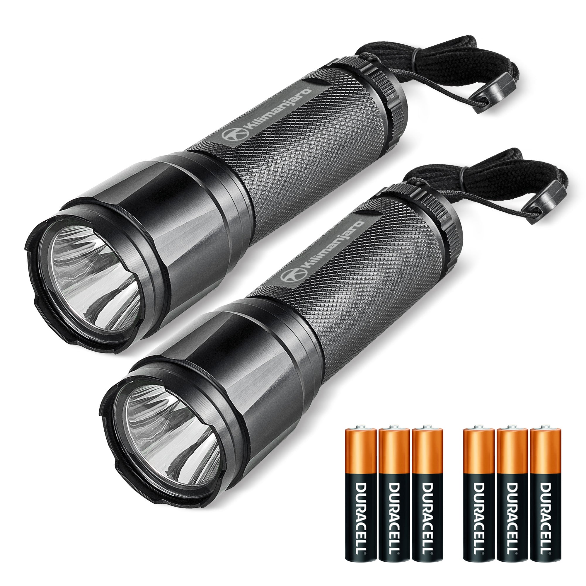 2 Piece LED Tactical Flashlight Set