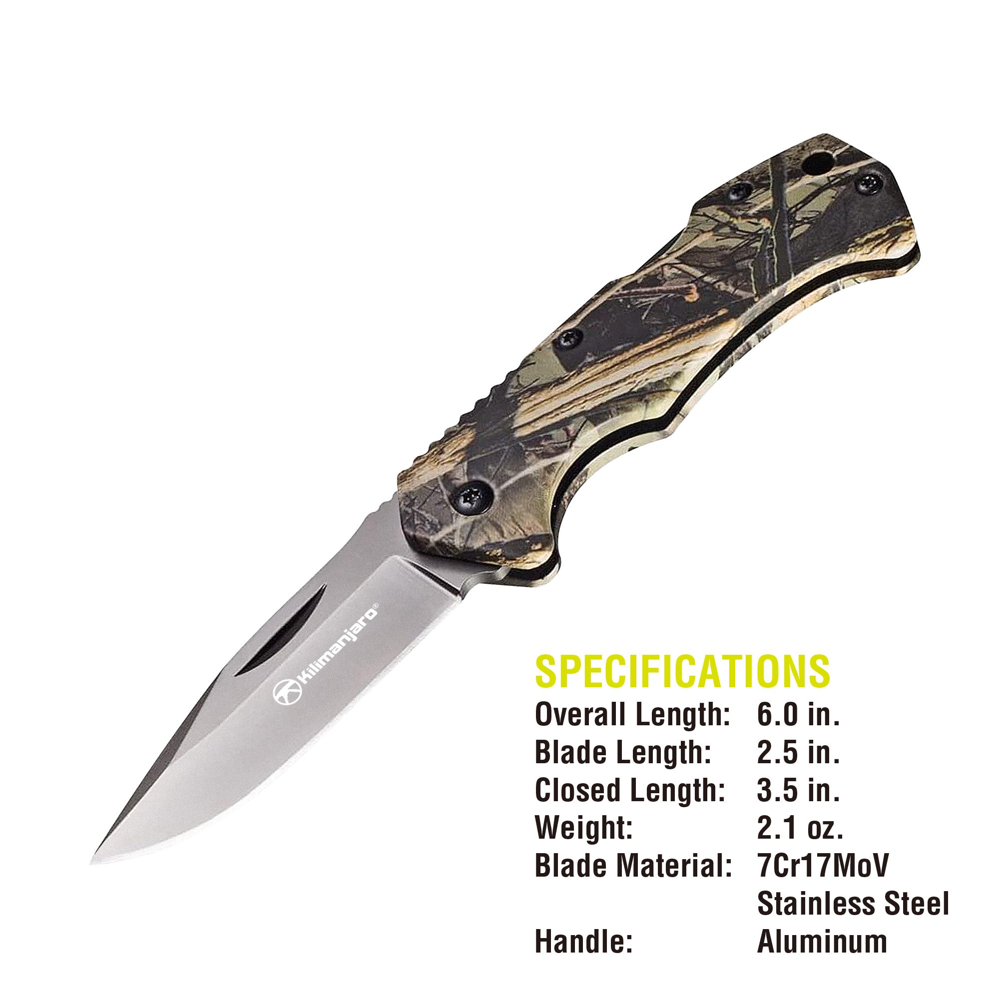 Victus 6 in. Folding Knife - Drop Point Blade - Camo