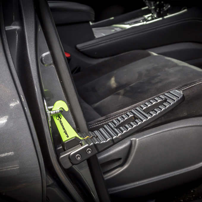 2 Piece Car Door Latch Utility Step with Emergency Glass Breaker