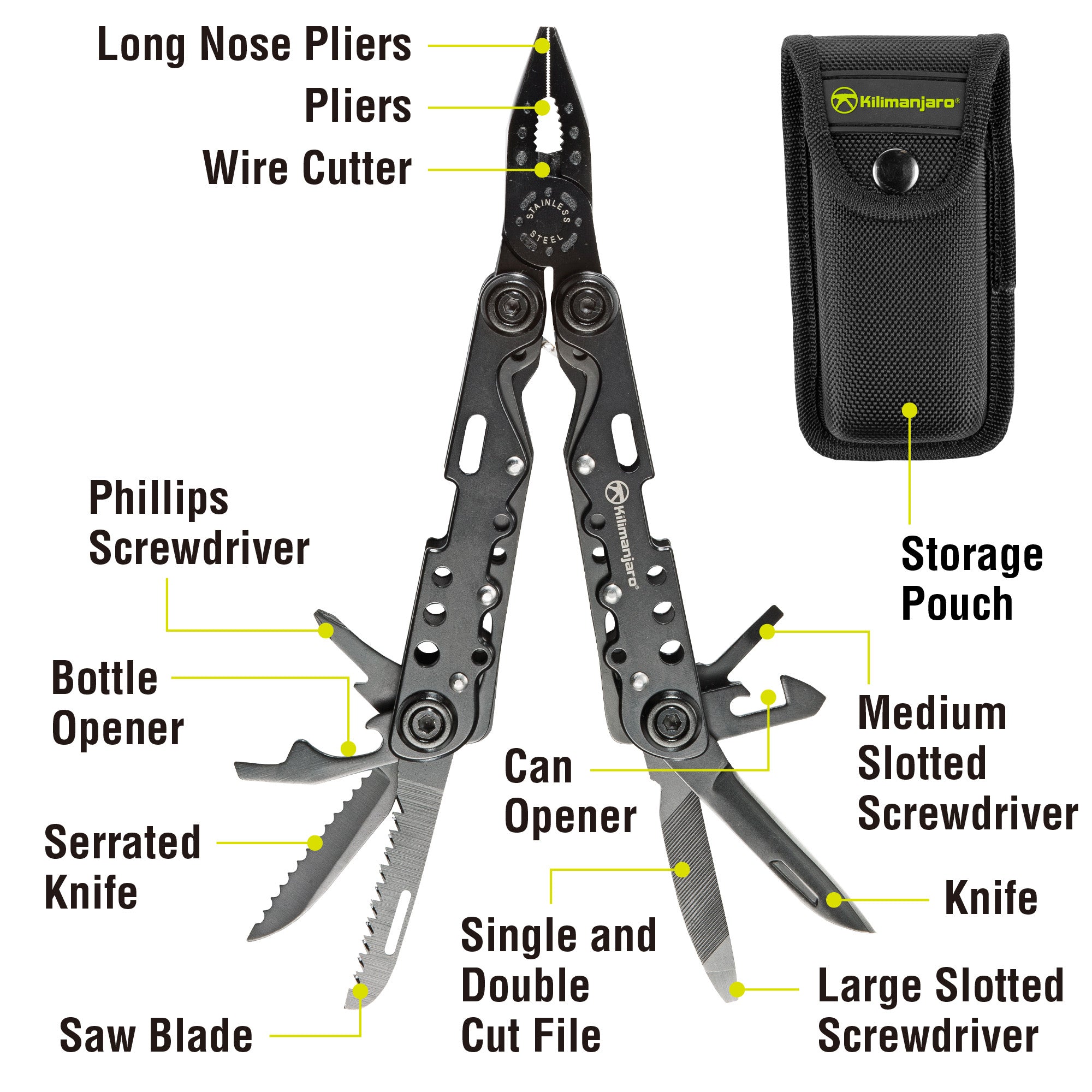 13 In 1 Ballast Black Multi Tool