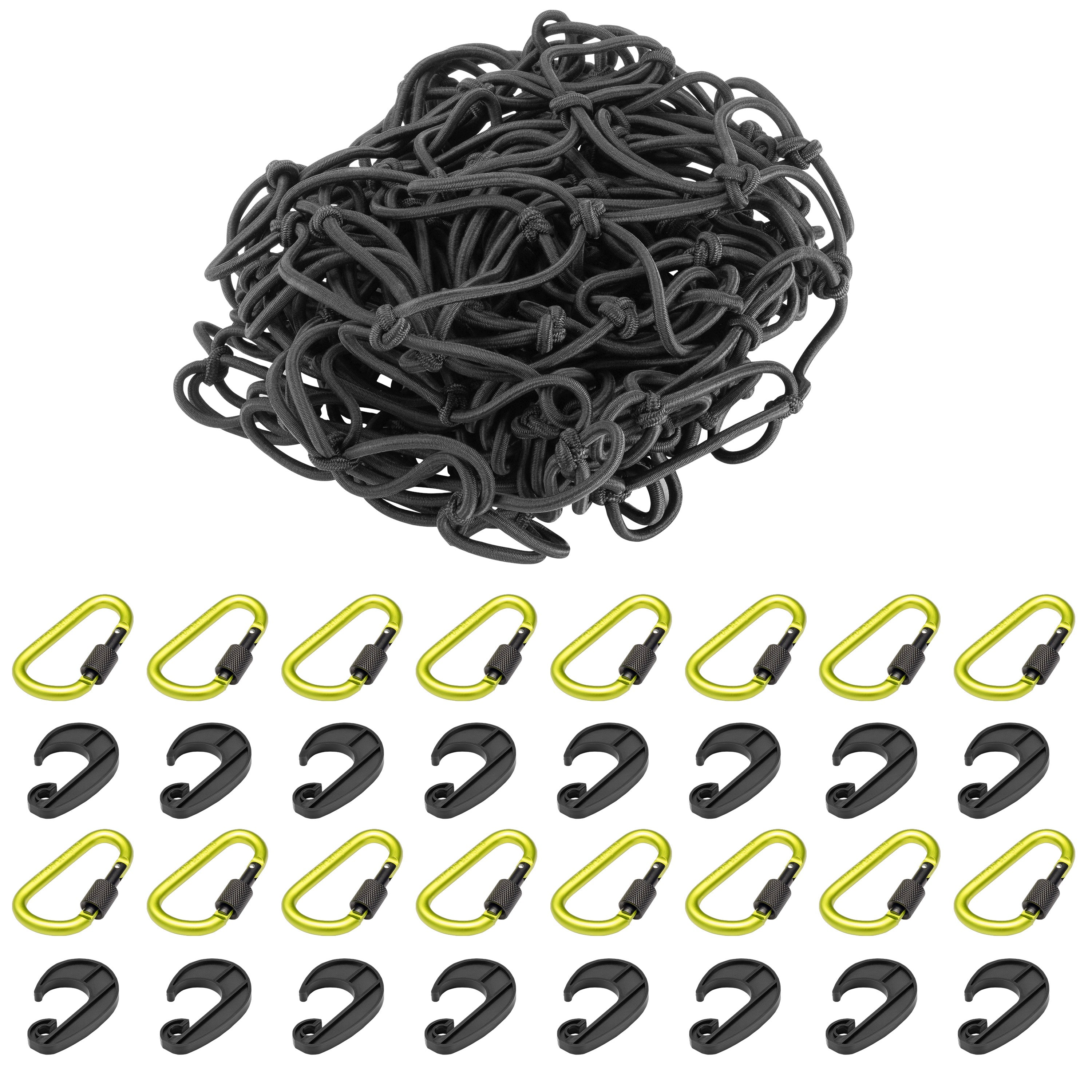 4 Feet x 6 Feet Cargo Net with 16 Piece D-Clips