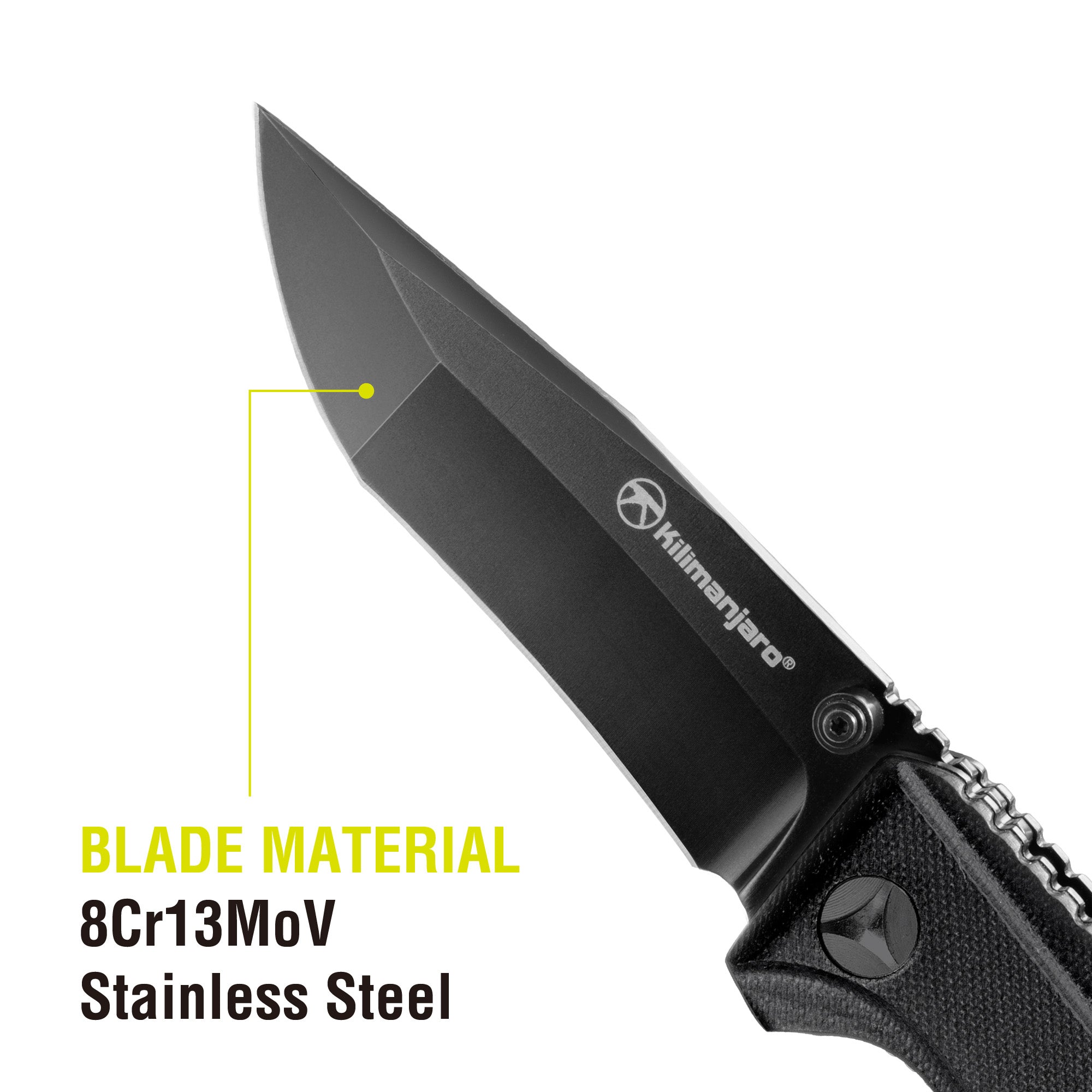 Allatro 8 in. Folding Knife - Black Satin Blade
