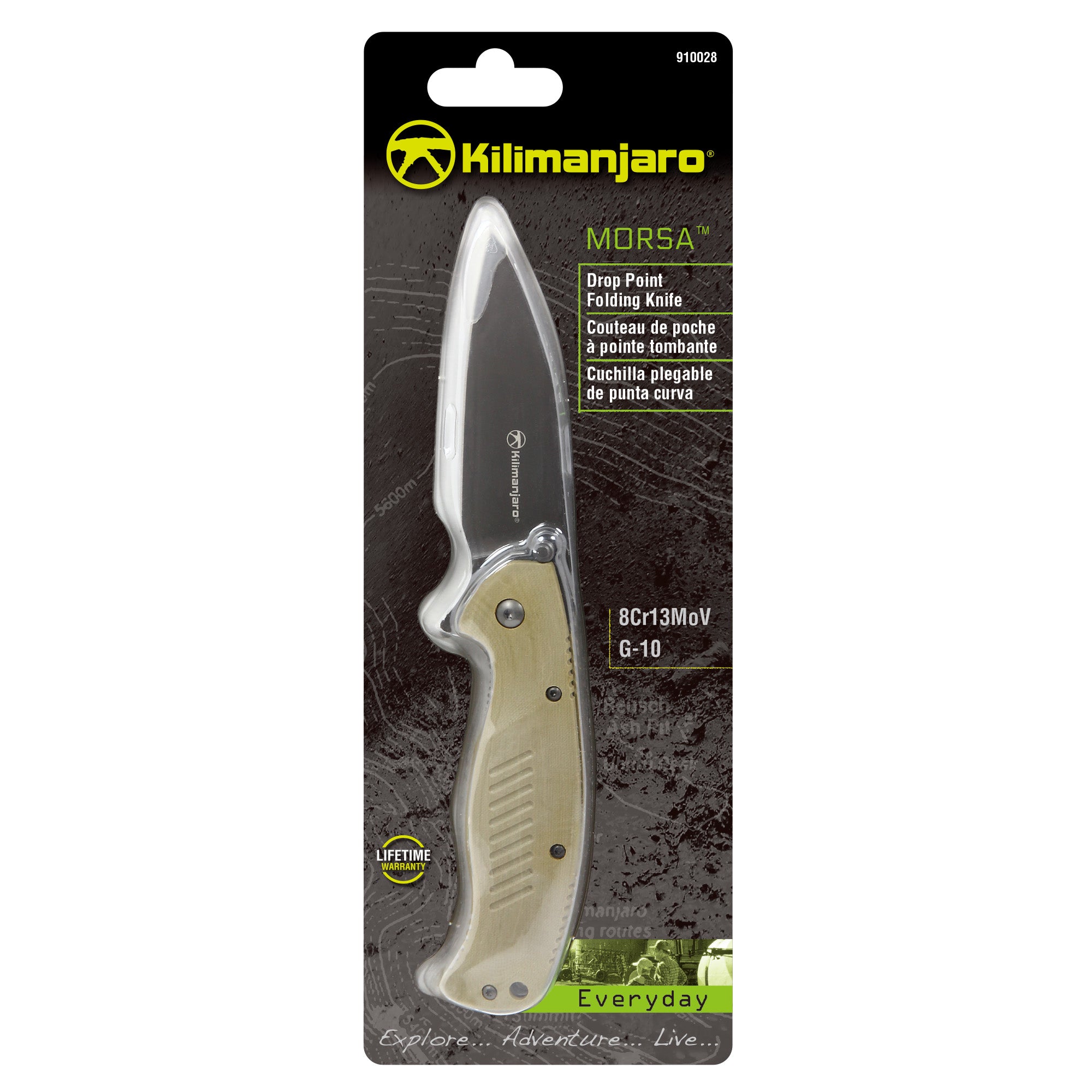 Morsa 8 in. Folding Knife -  Titanium Nitride Blade