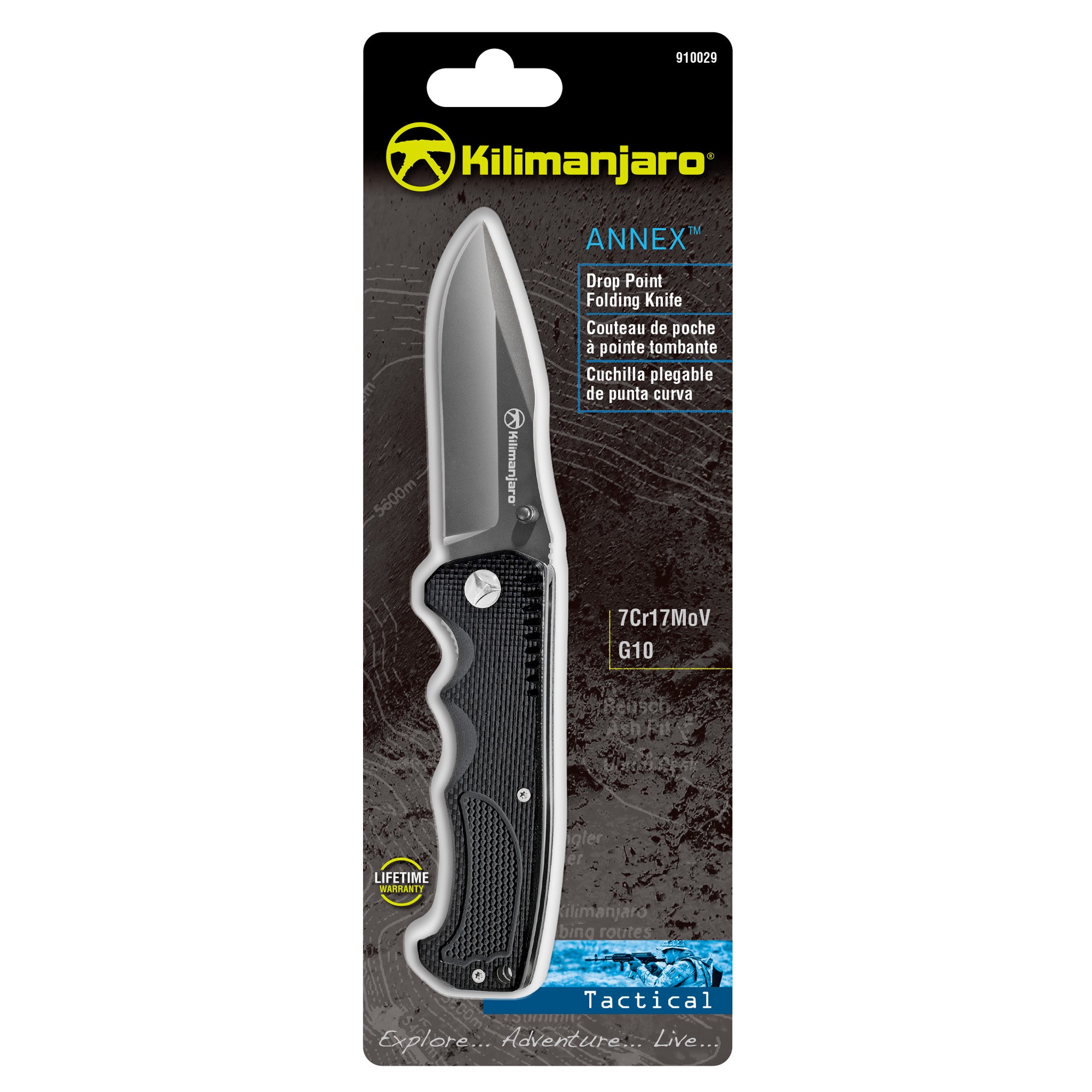 Annex 8 in. Folding Knife - Drop Point Blade