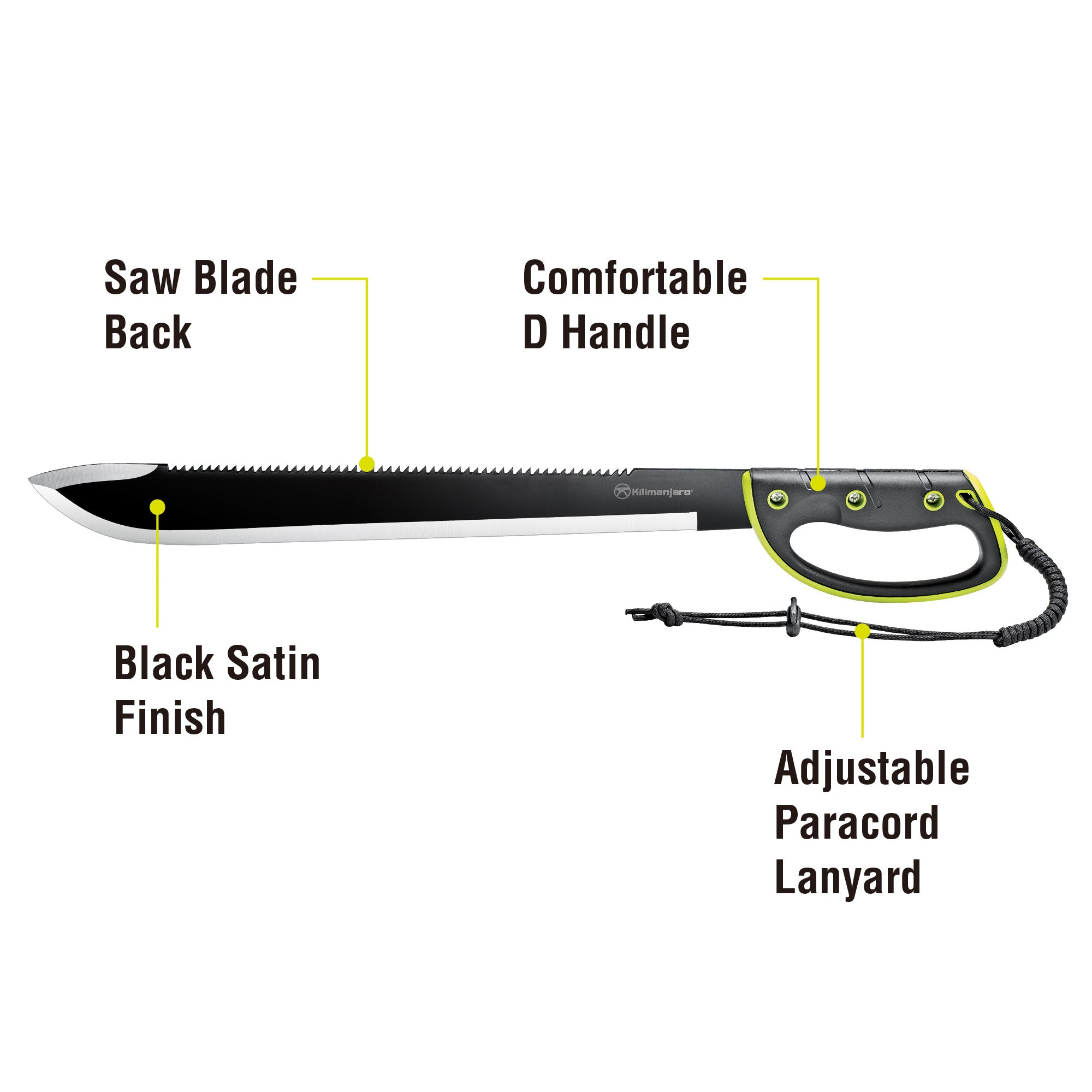 24 in. Machete - Serrated Back