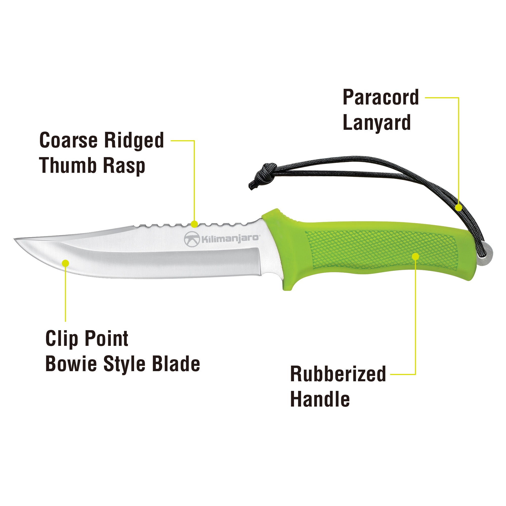 Talbot 11 in. Hunting Knife with Thumb Rasp