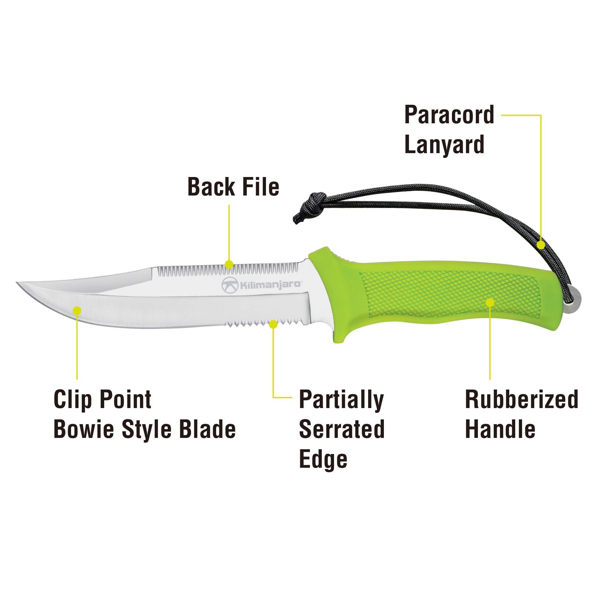 Talbot 11 in. Hunting Knife with Semi-Serrated Blade