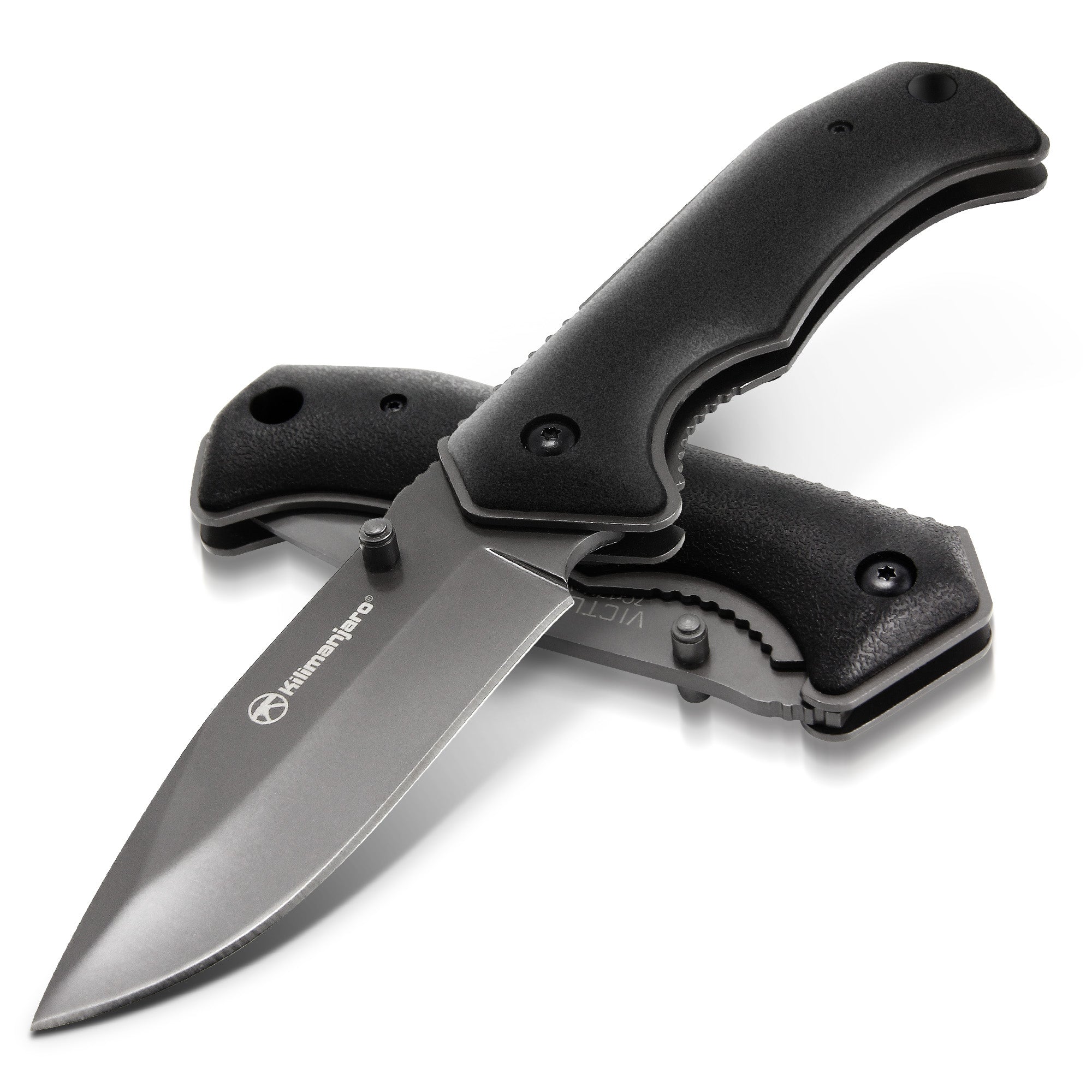 Victus 7 in. Folding Knife - Drop Point Blade - Black