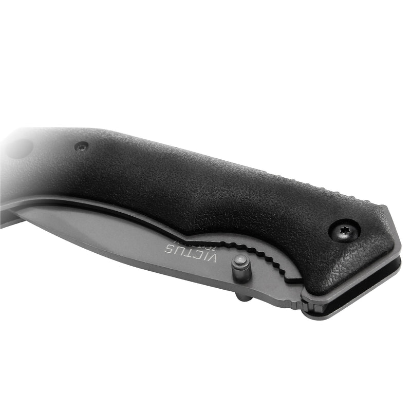 Victus 7 in. Folding Knife - Drop Point Blade - Black