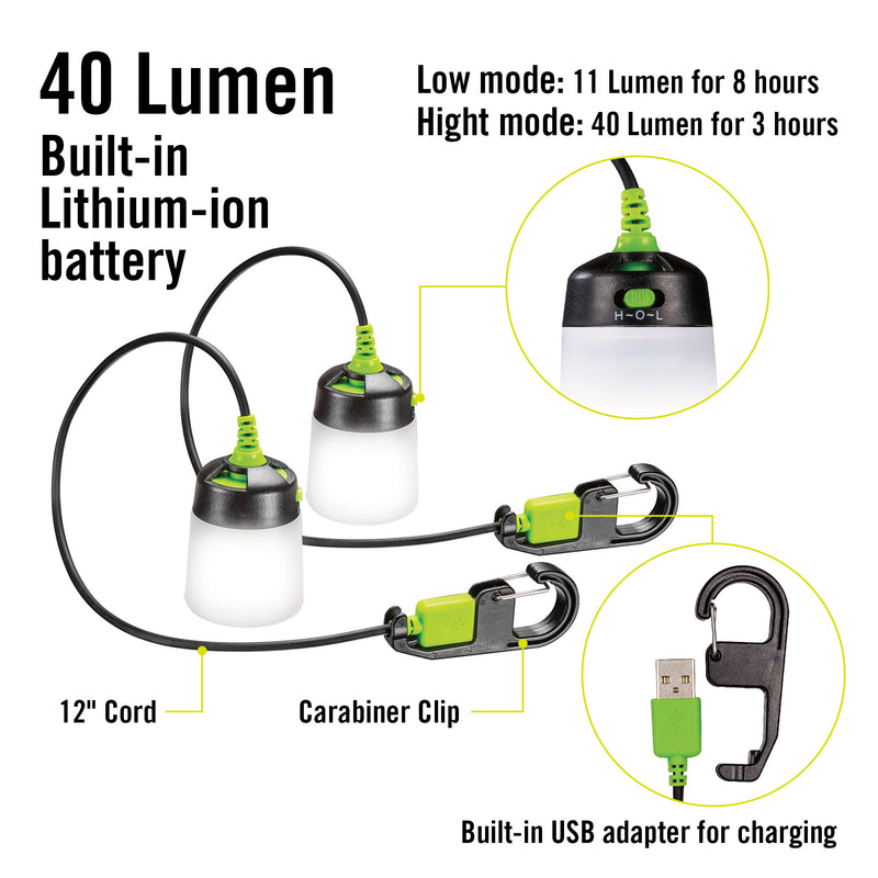 Lumavine Mini LED Lantern -  2 Piece Set